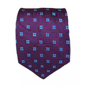 CHARVET Purple Geometric Silk Tie FRANCE 60"/ 3.6" EC